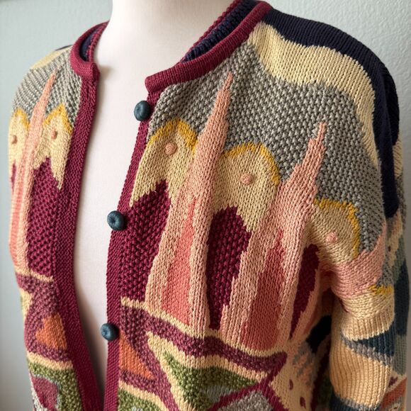 Peruvian Connection Vintage Button Up Cardigan Size Medium - Picture 3 of 9